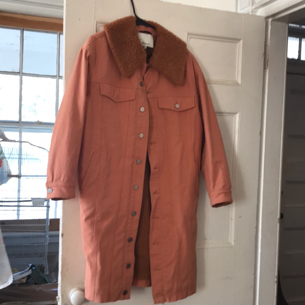 3:1 Phillip Lim Peach Jacket faux shearling XS